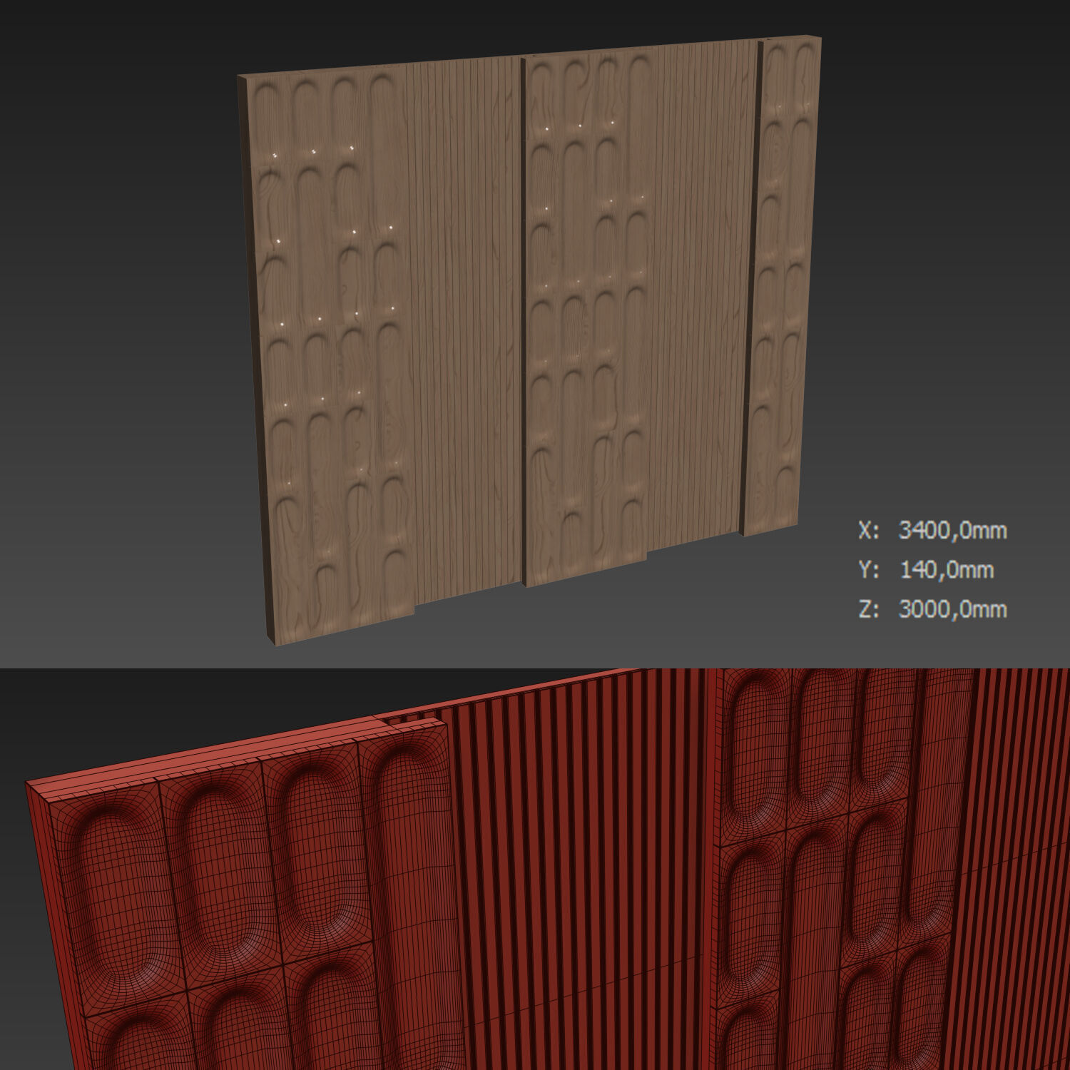 Decorative V28 Wall Panels 3D model_3