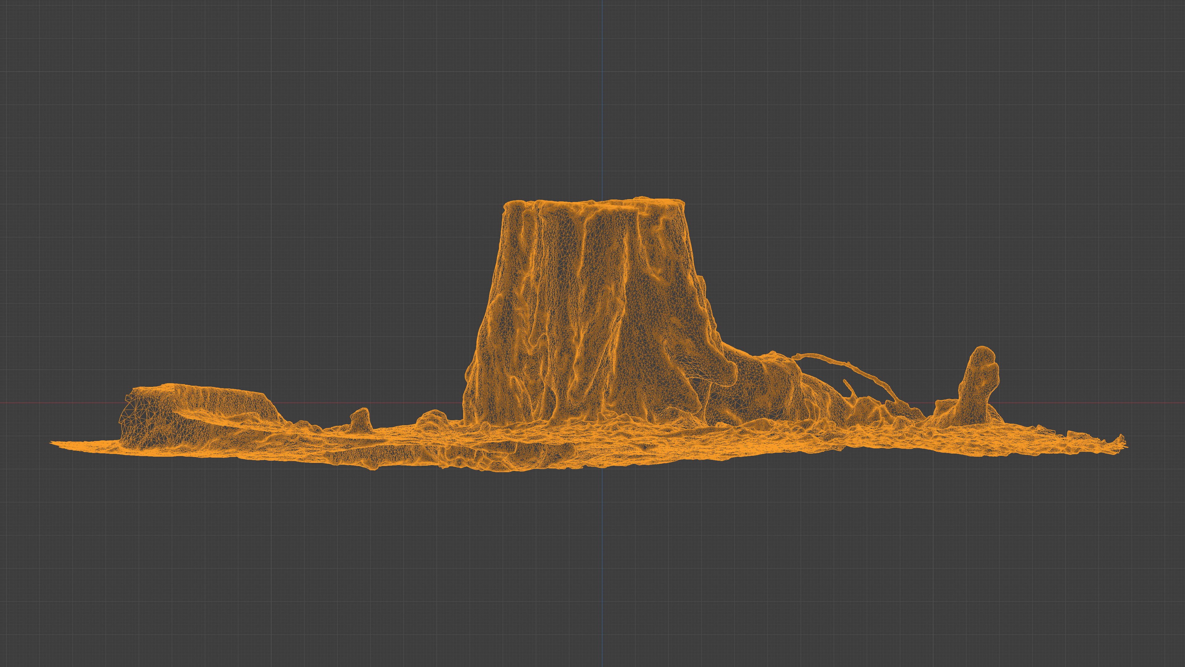 Photorealistic 3D scan of Tree Sawed Stump Low-poly 3D model_23