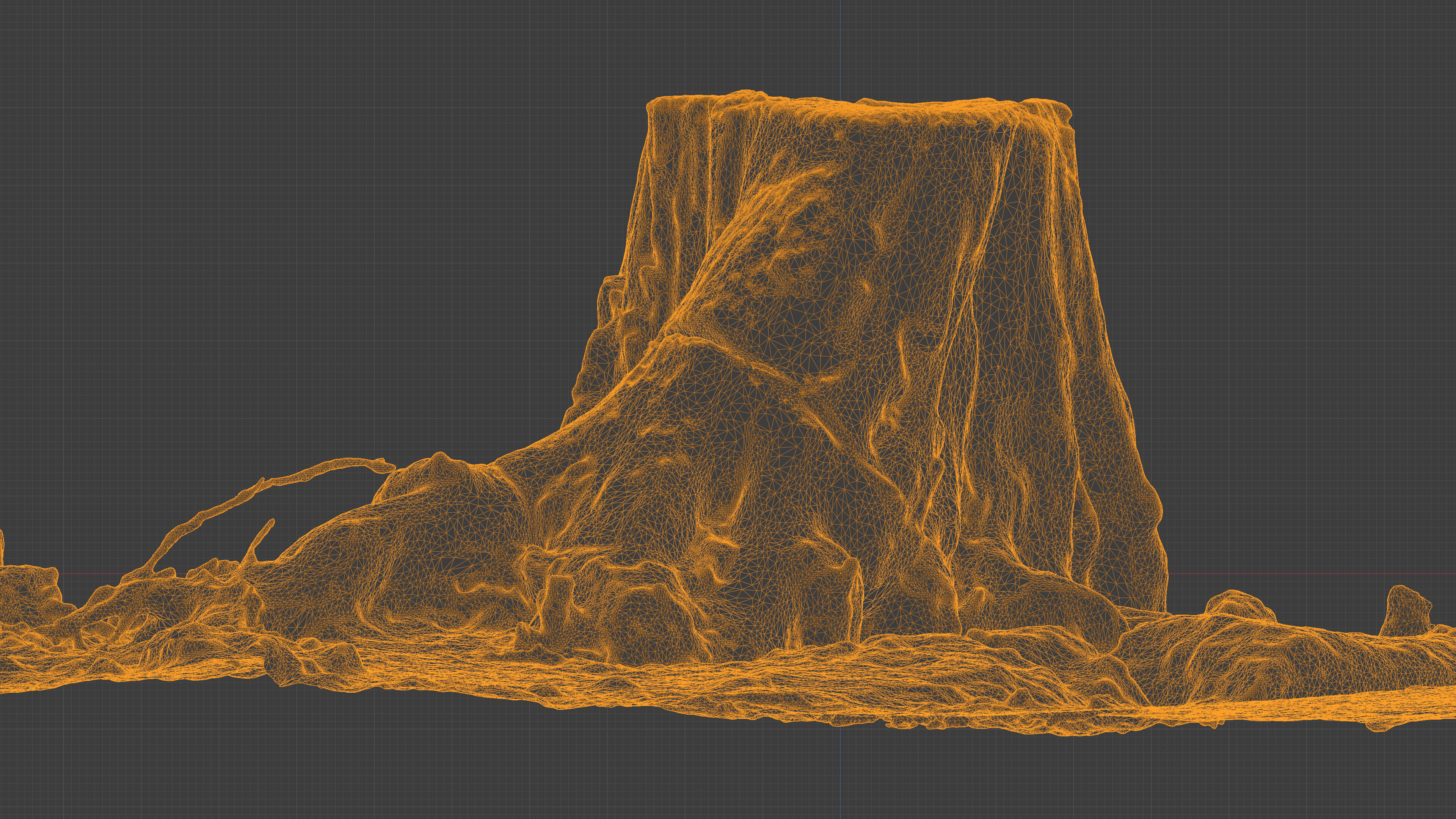 Photorealistic 3D scan of Tree Sawed Stump Low-poly 3D model_28