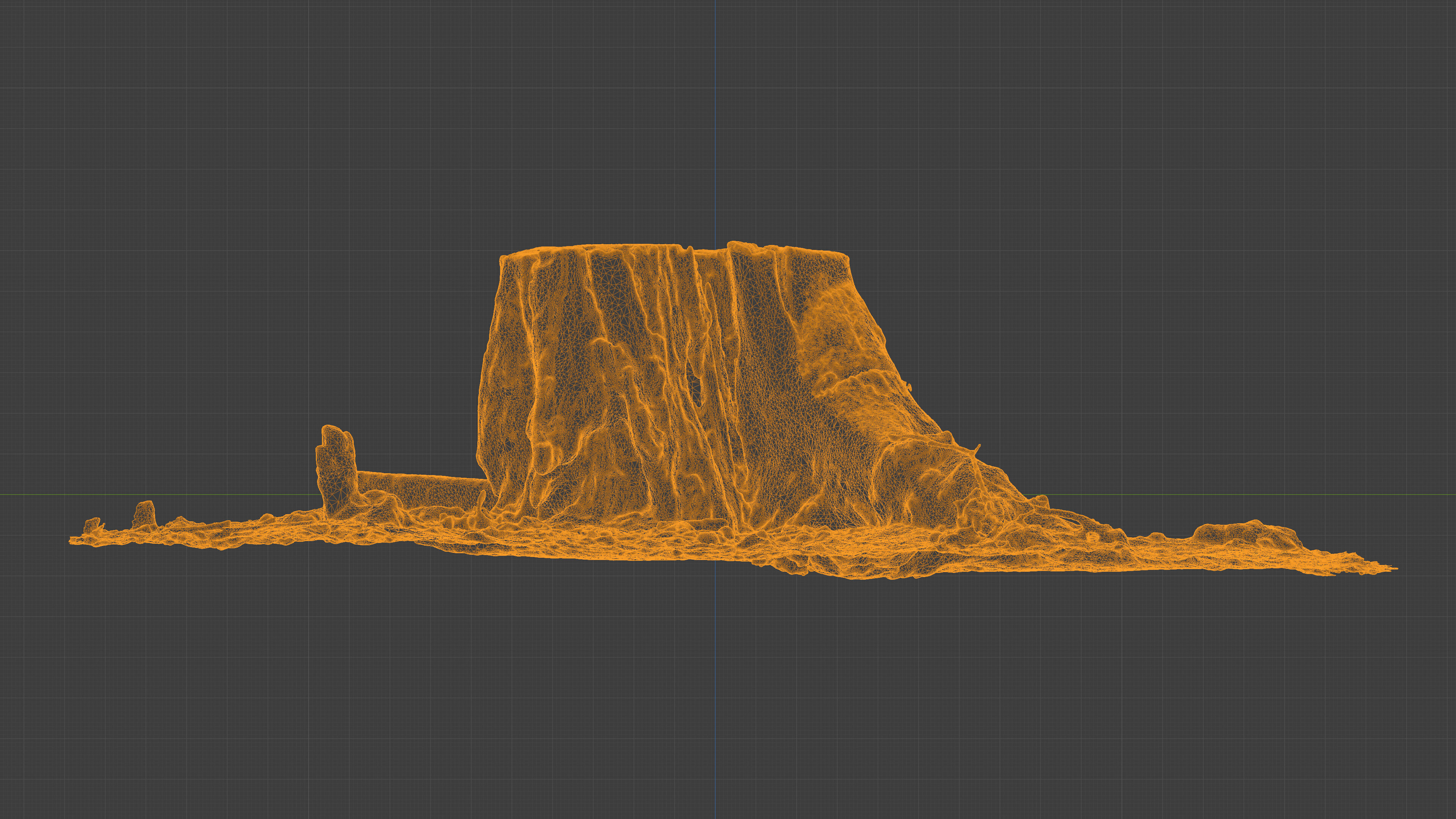 Photorealistic 3D scan of Tree Sawed Stump Low-poly 3D model_25