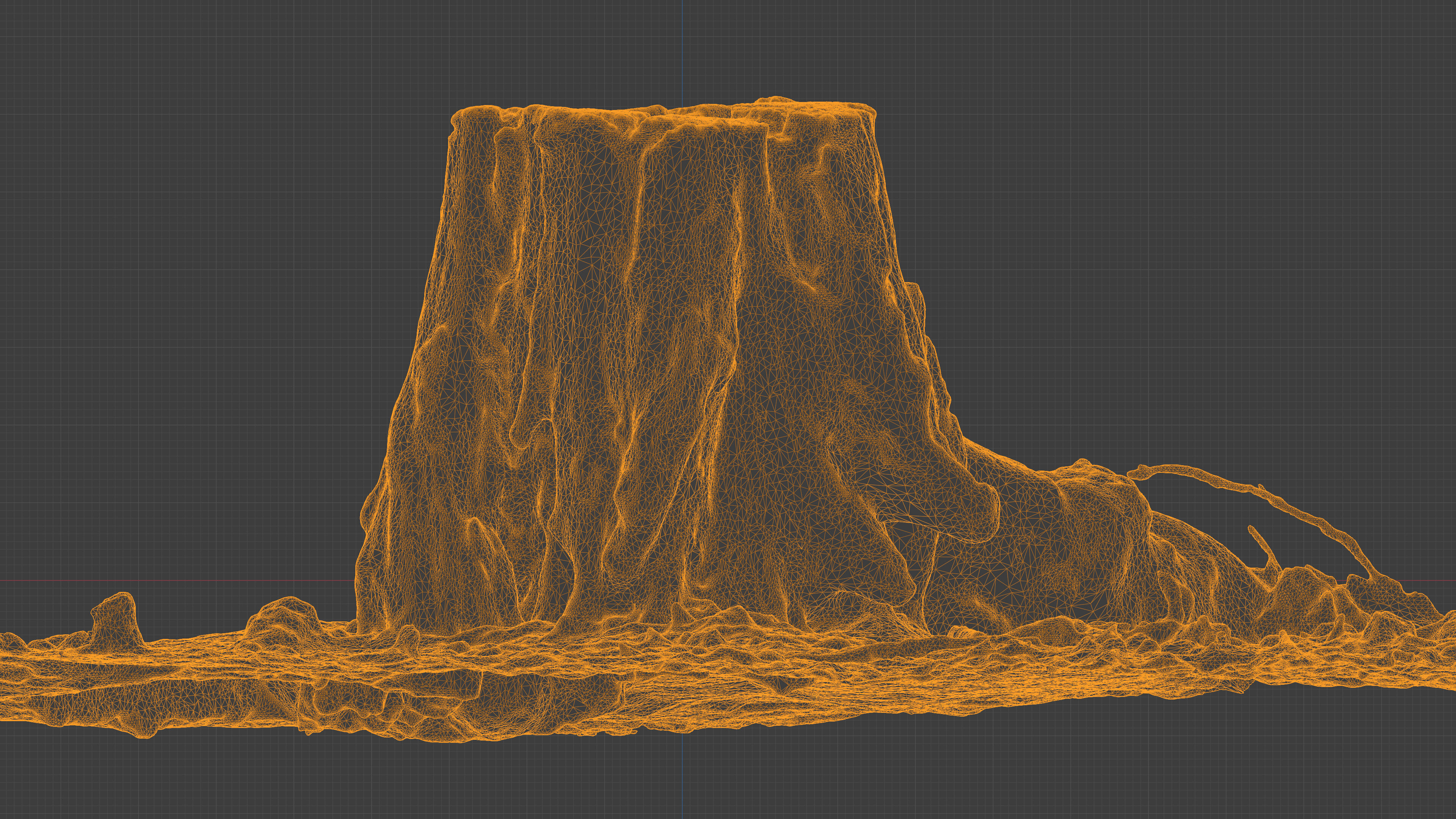 Photorealistic 3D scan of Tree Sawed Stump Low-poly 3D model_27