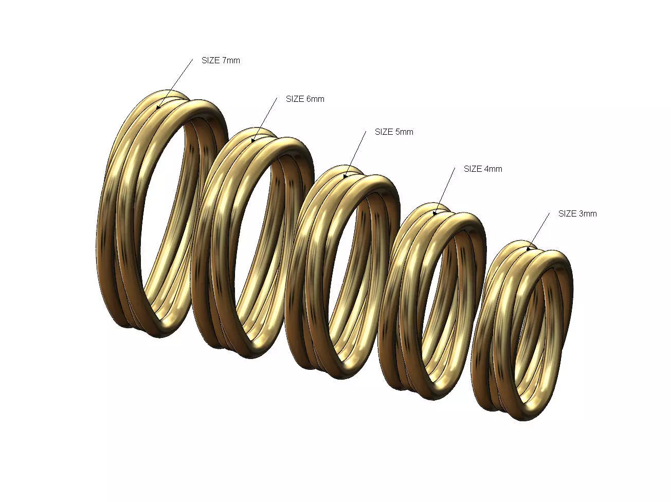 Mirrored braided wire simple twisted bail with loop 3D print model_0