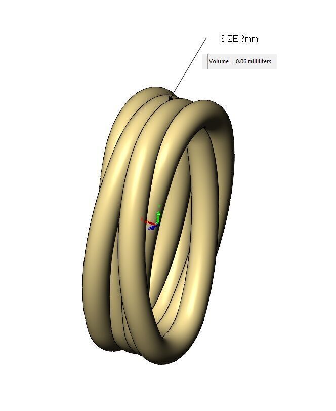 Mirrored braided wire simple twisted bail with loop 3D print model_16
