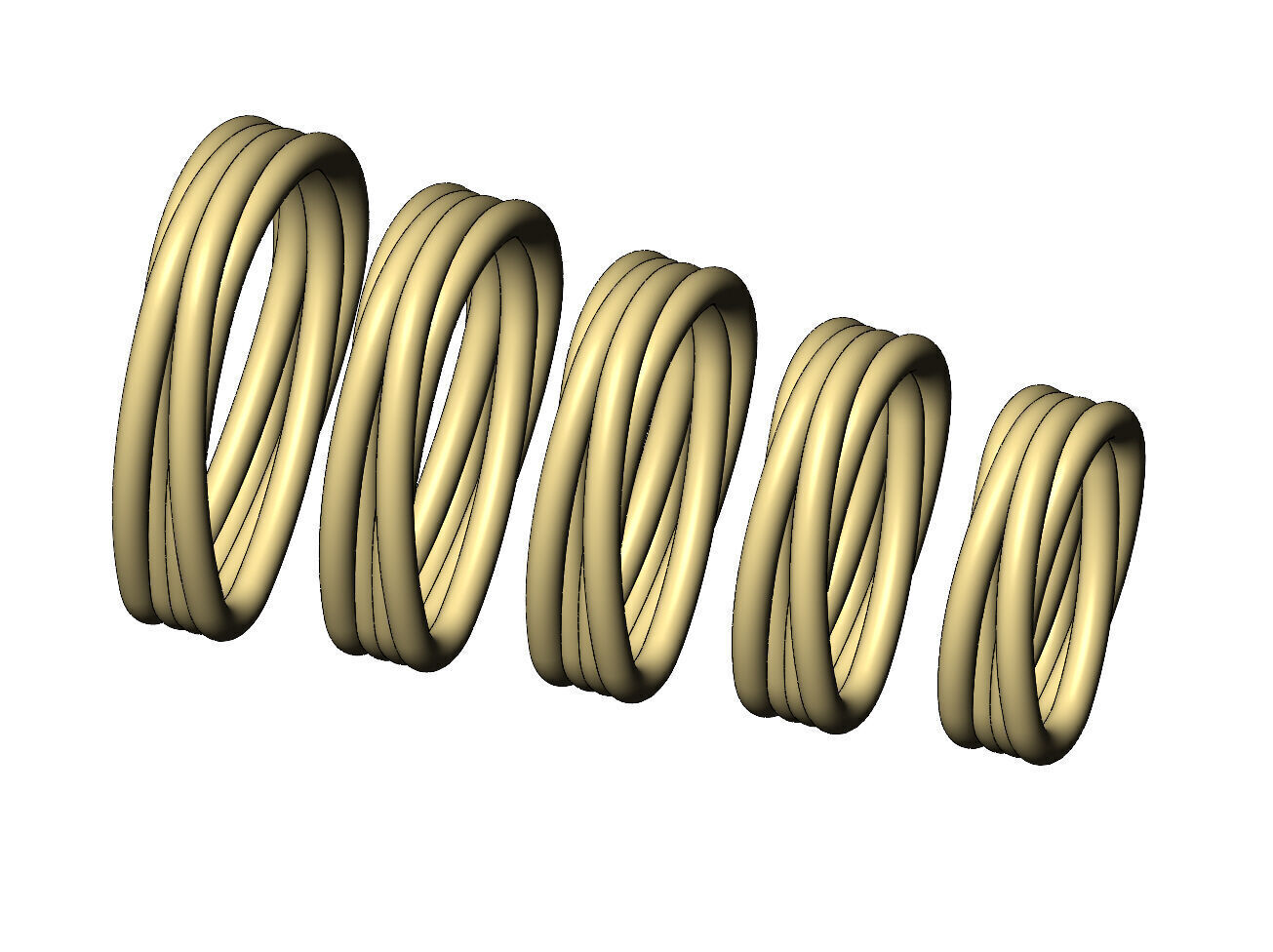 Mirrored braided wire simple twisted bail with loop 3D print model_4