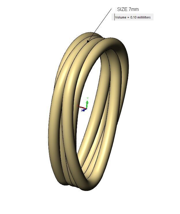 Mirrored braided wire simple twisted bail with loop 3D print model_11