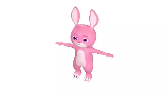  3D Cartoon Rabbit Model