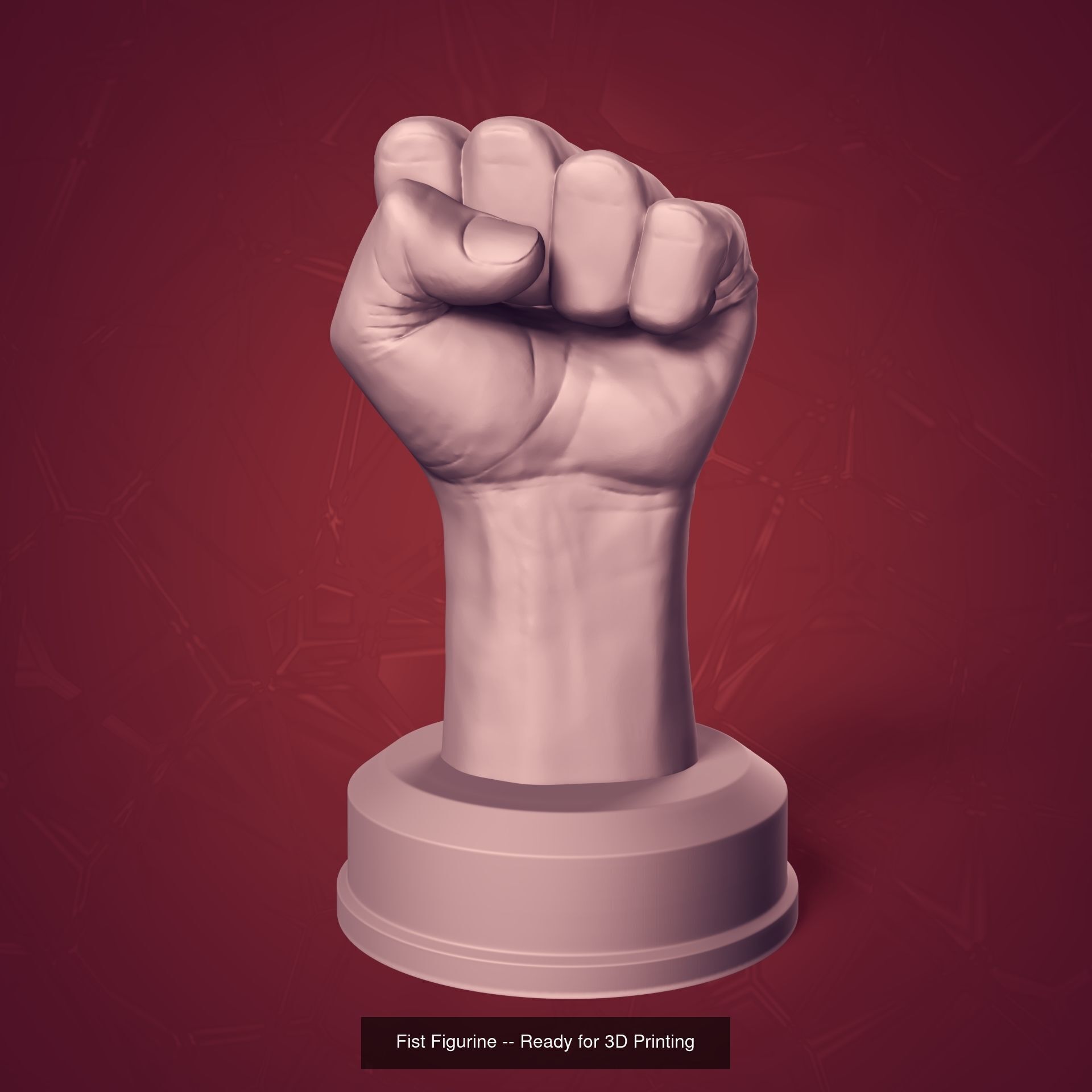 Hand - Fist Sculptures -- Figurine - Statue --3D Print Ready 3D Model Collection_3