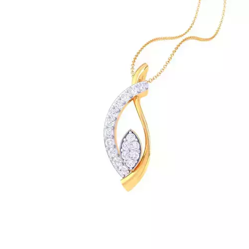 3D Printable Cad jewelry design of Lady diamond Pendant