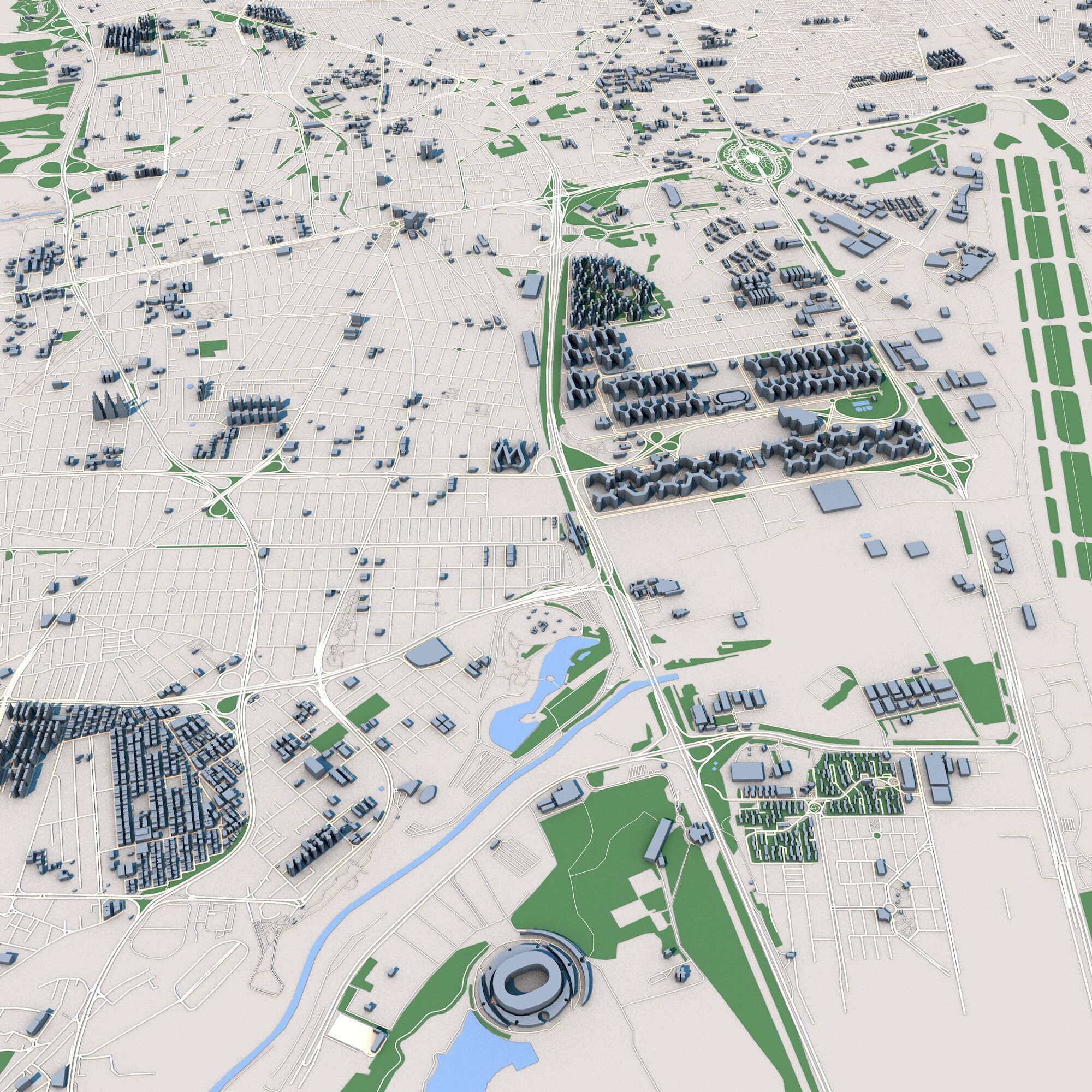 Tehran City Iran 3D model_6