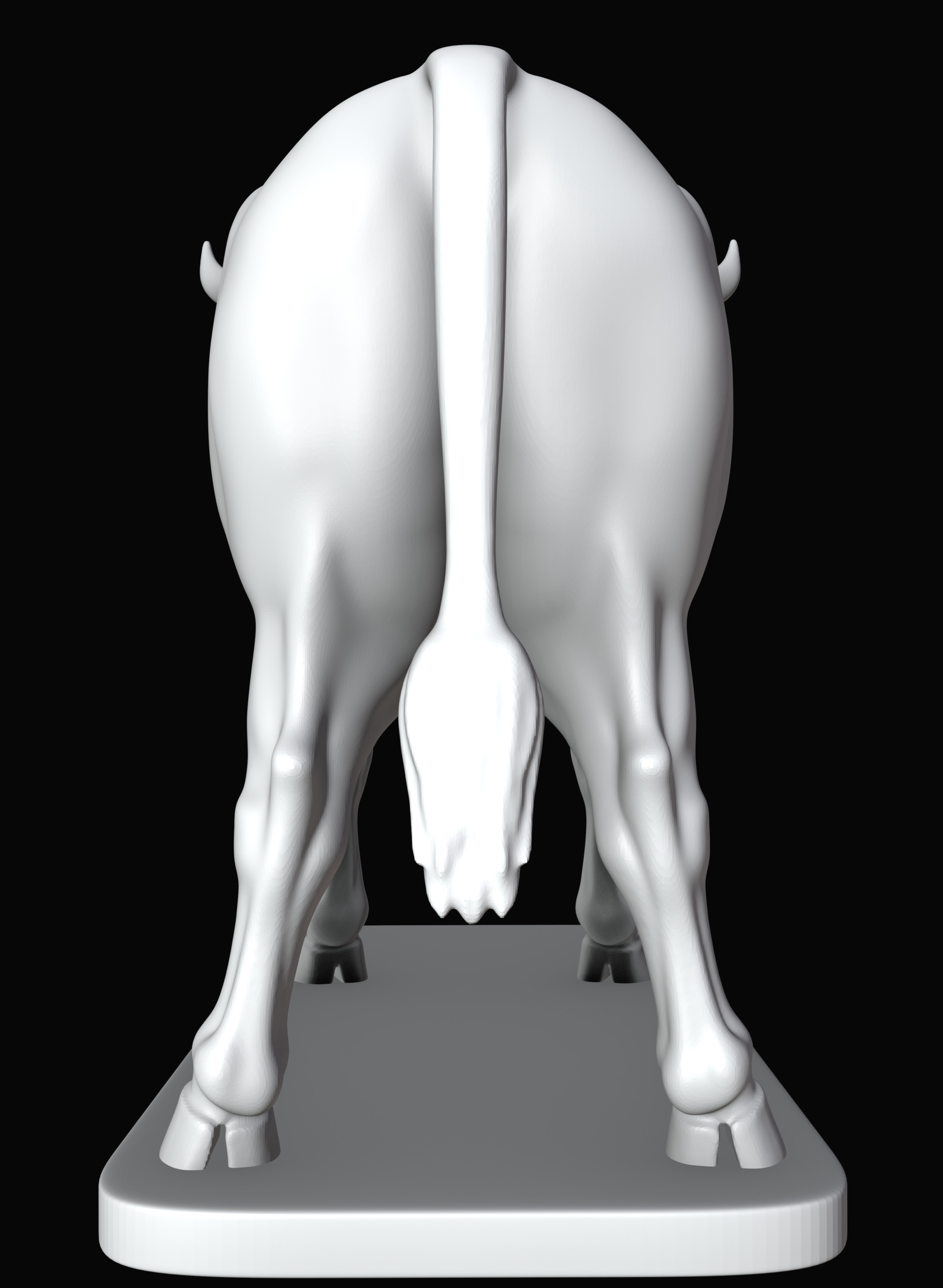 Chianina Bull in relax mode High Poly Watertight for 3D Printing 3D print model_3