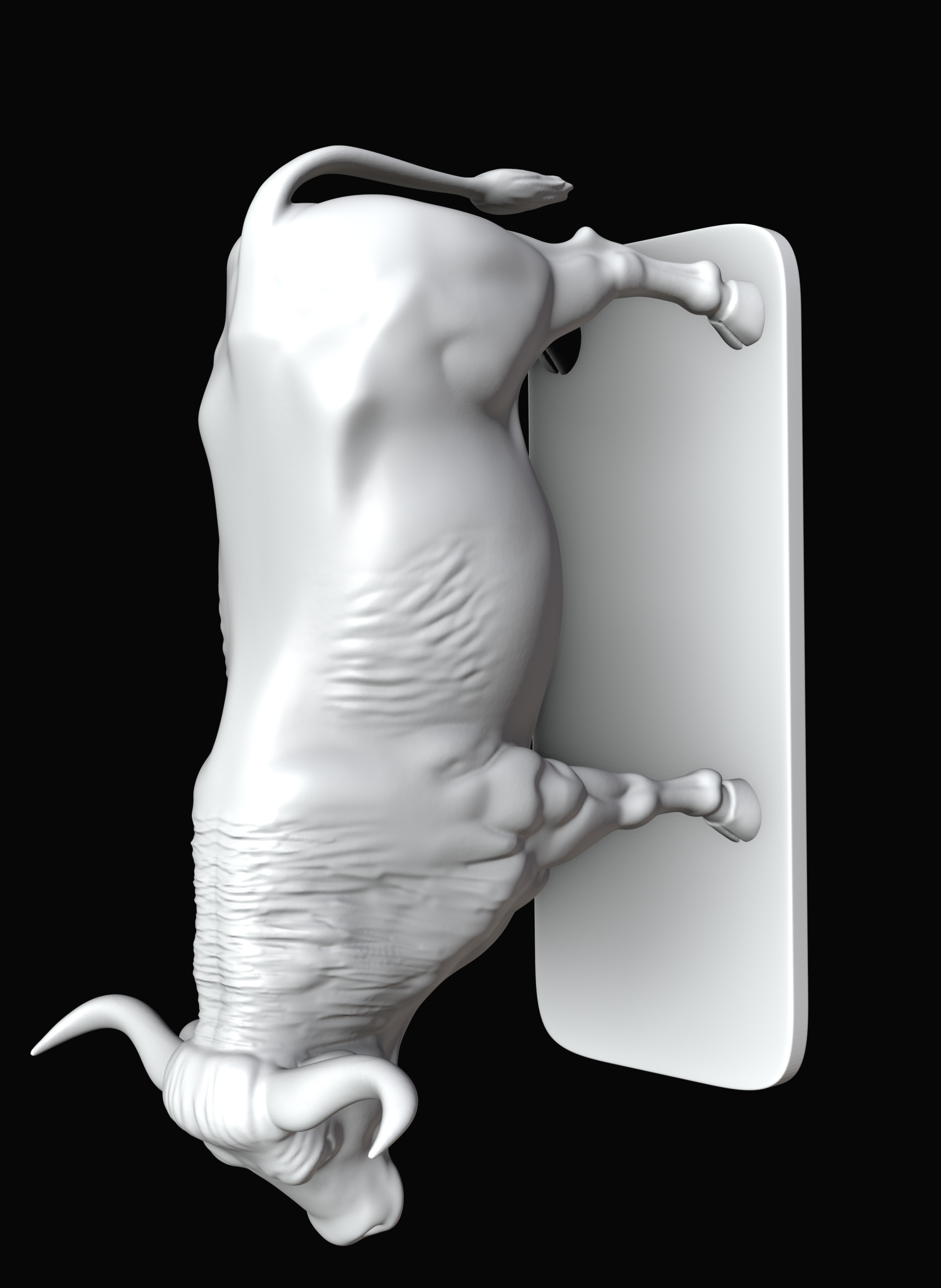 Chianina Bull in relax mode High Poly Watertight for 3D Printing 3D print model_4