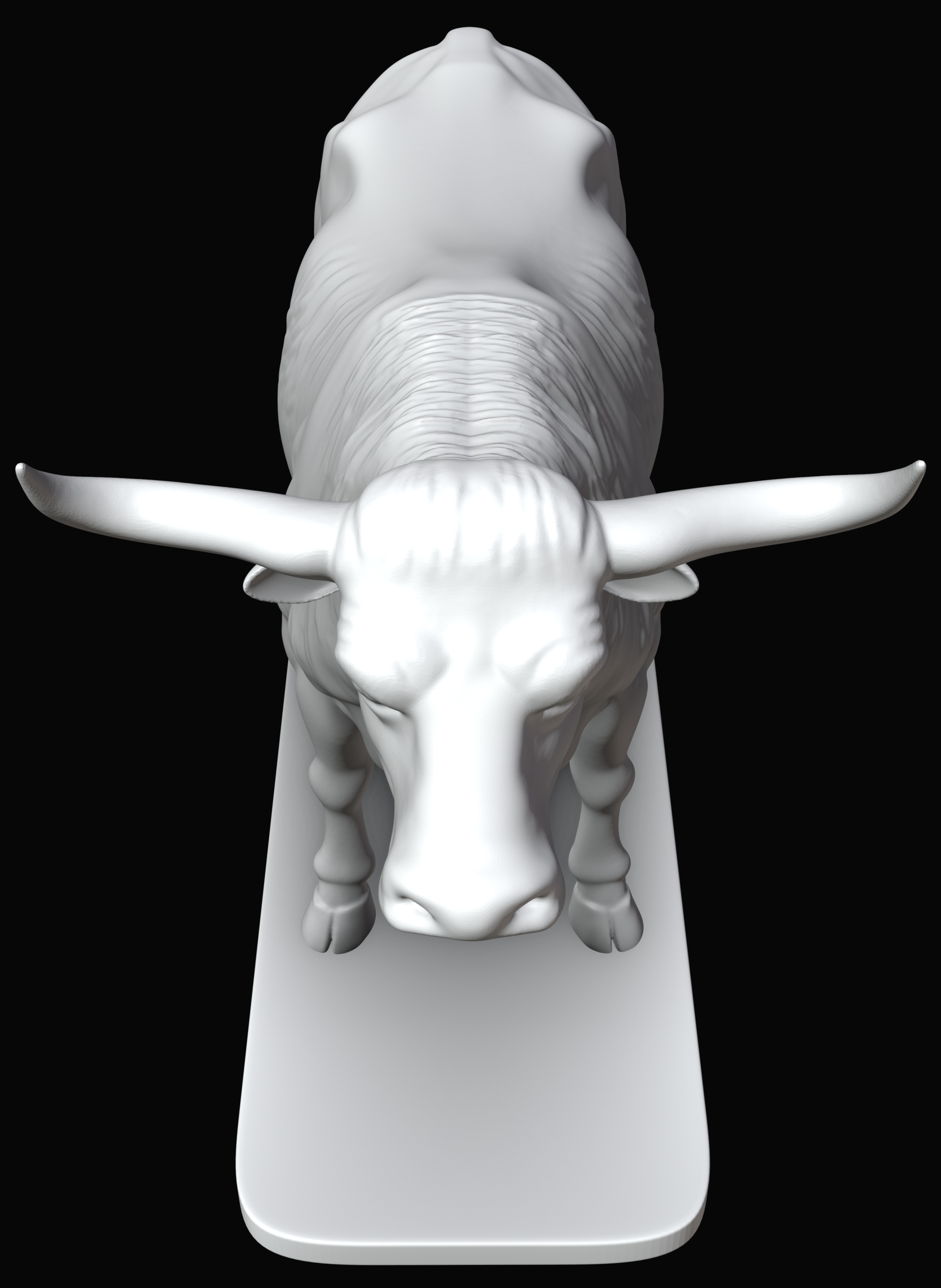 Chianina Bull in relax mode High Poly Watertight for 3D Printing 3D print model_1