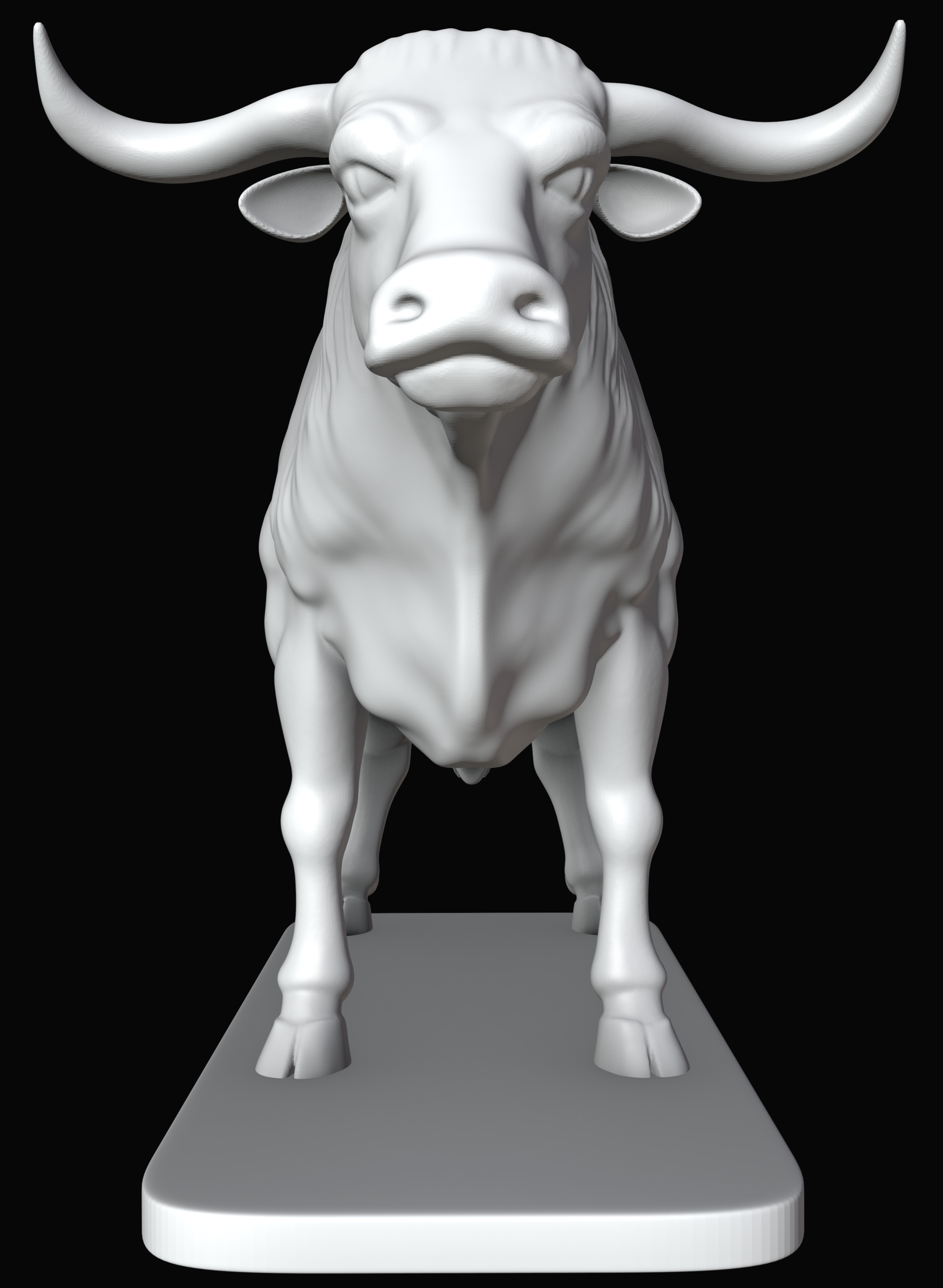 Chianina Bull in relax mode High Poly Watertight for 3D Printing 3D print model_2