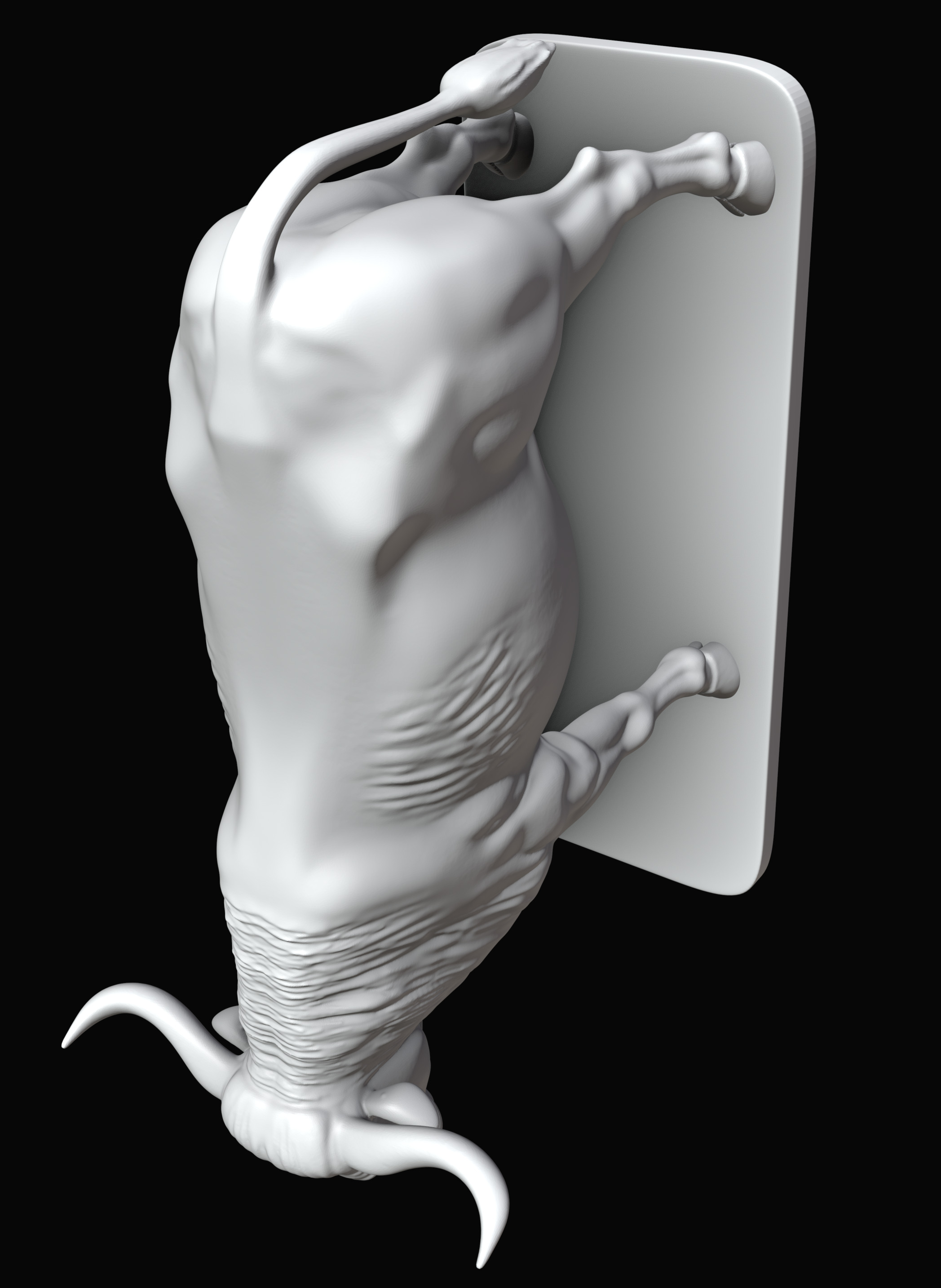 Chianina Bull in relax mode High Poly Watertight for 3D Printing 3D print model_5