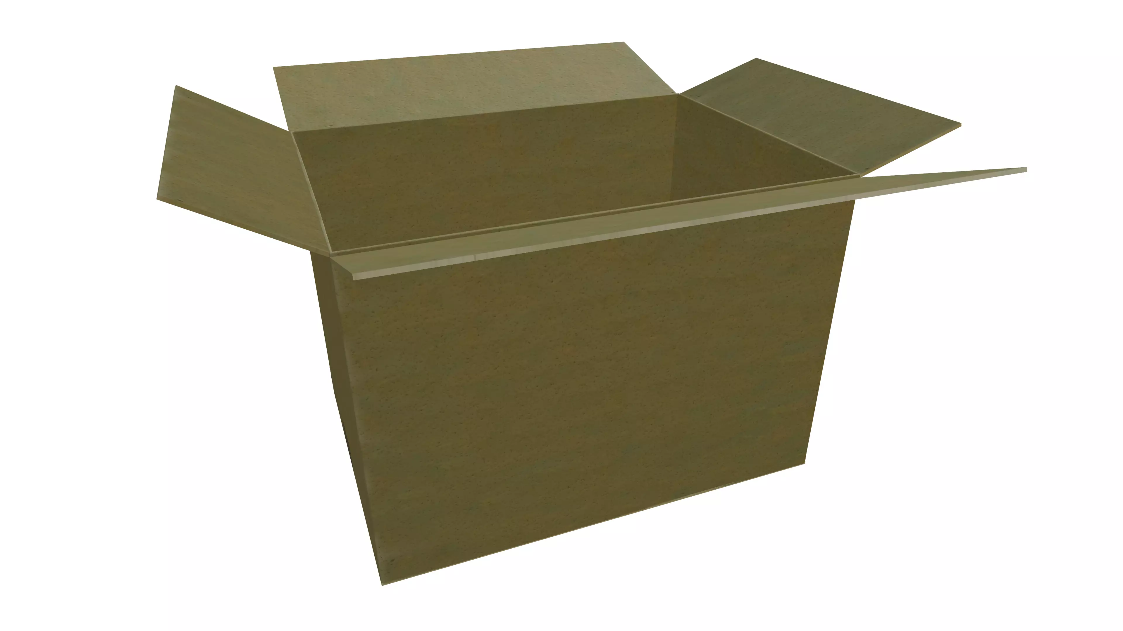 Box With Icon Low-poly 3D model_0