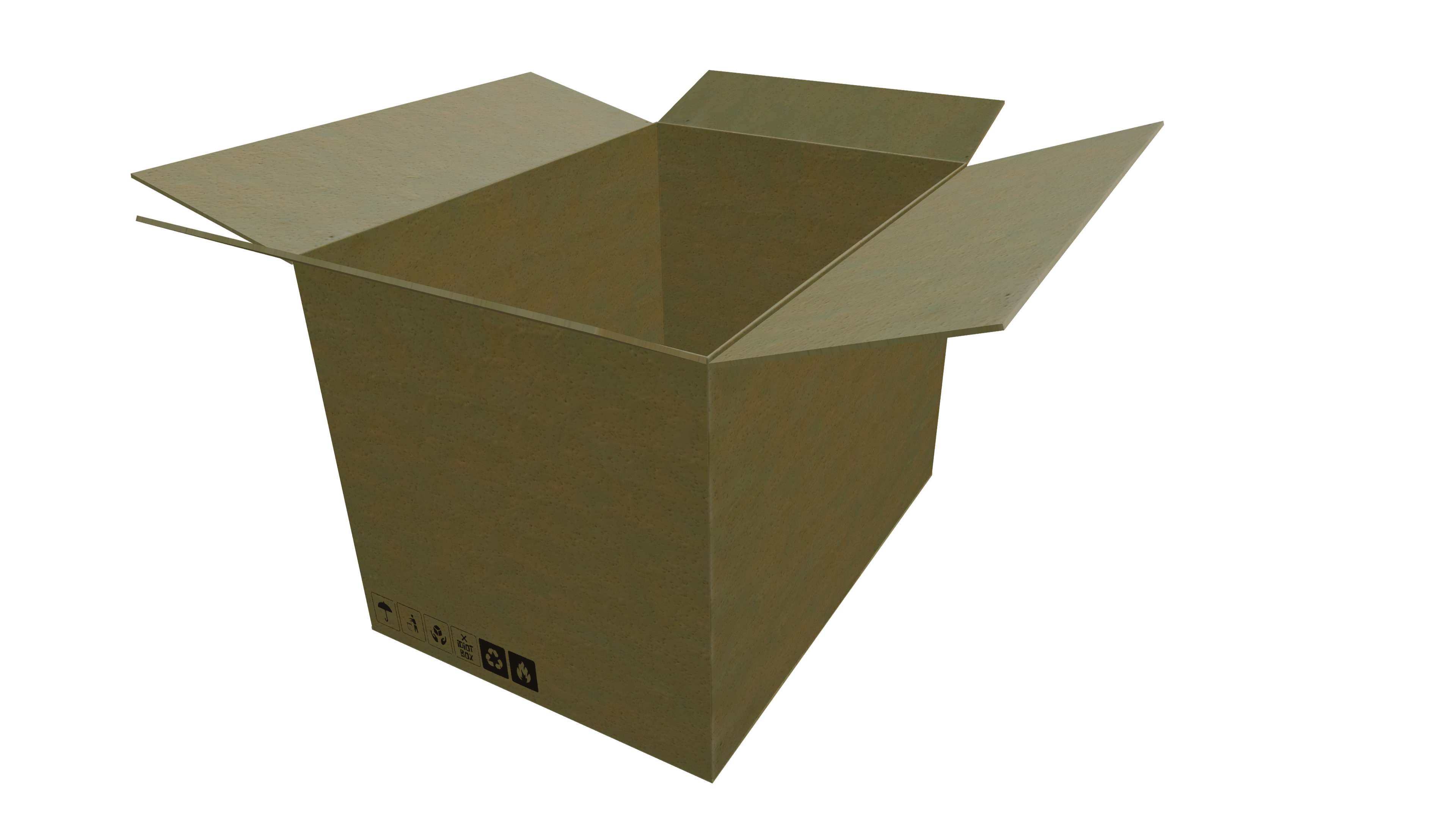 Box With Icon Low-poly 3D model_6