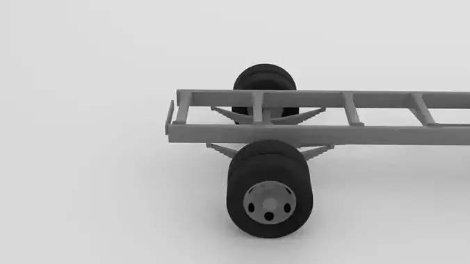 Stylized Bus Chassis High-Quality 3D Model