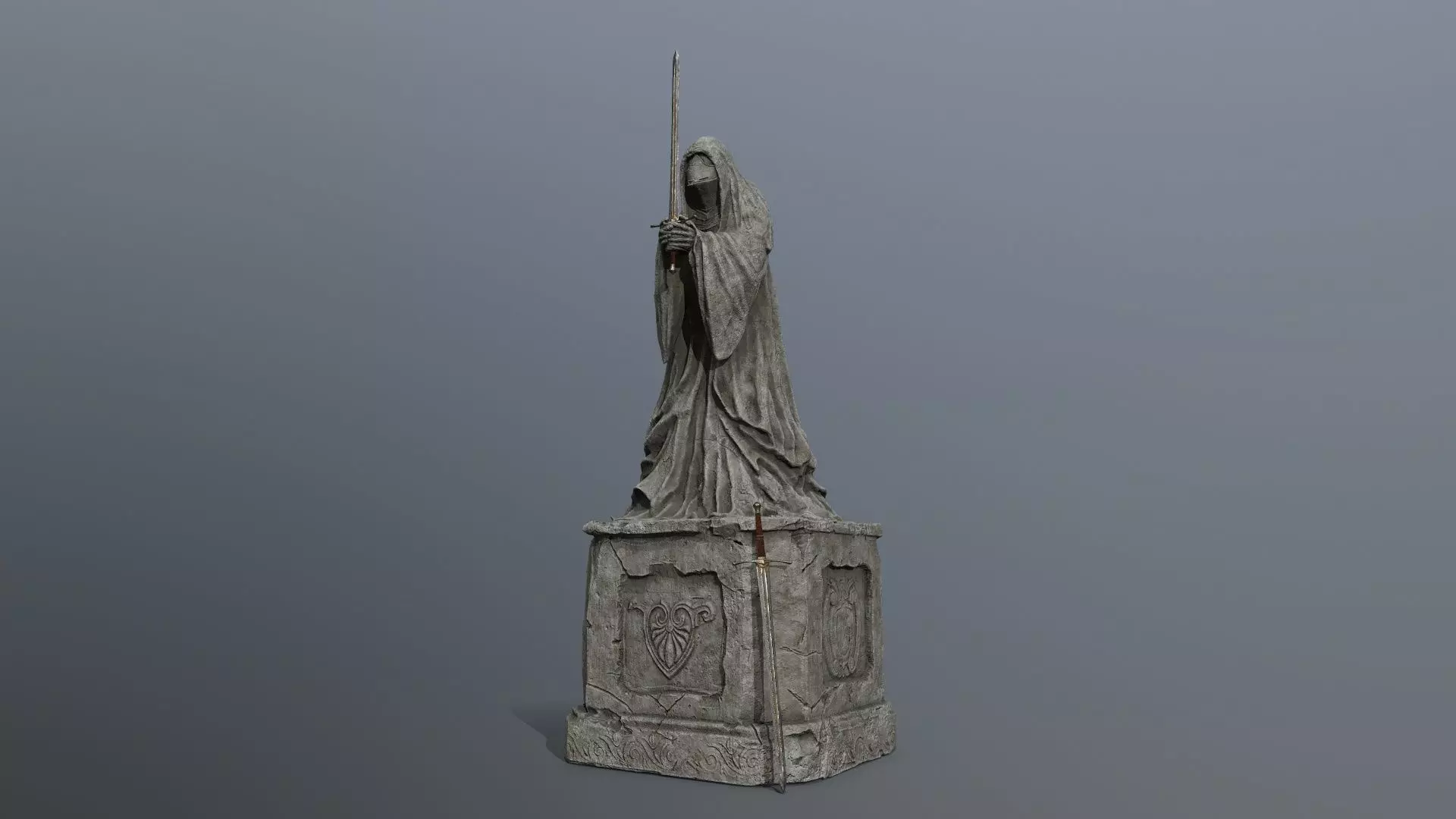 Ruin set Low-poly 3D model_0