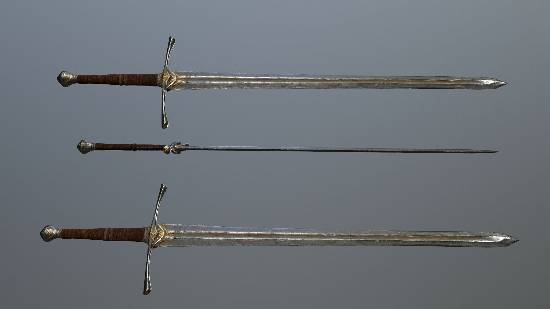 Ruin set Low-poly 3D model_4