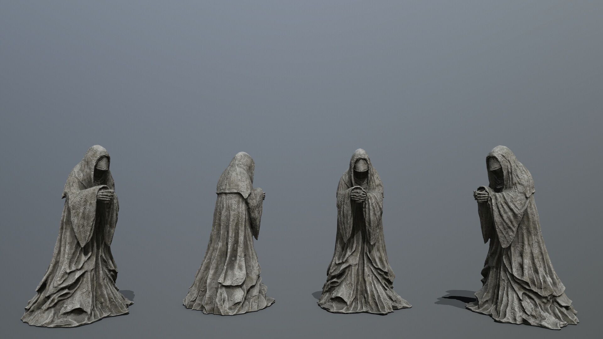 Ruin set Low-poly 3D model_3