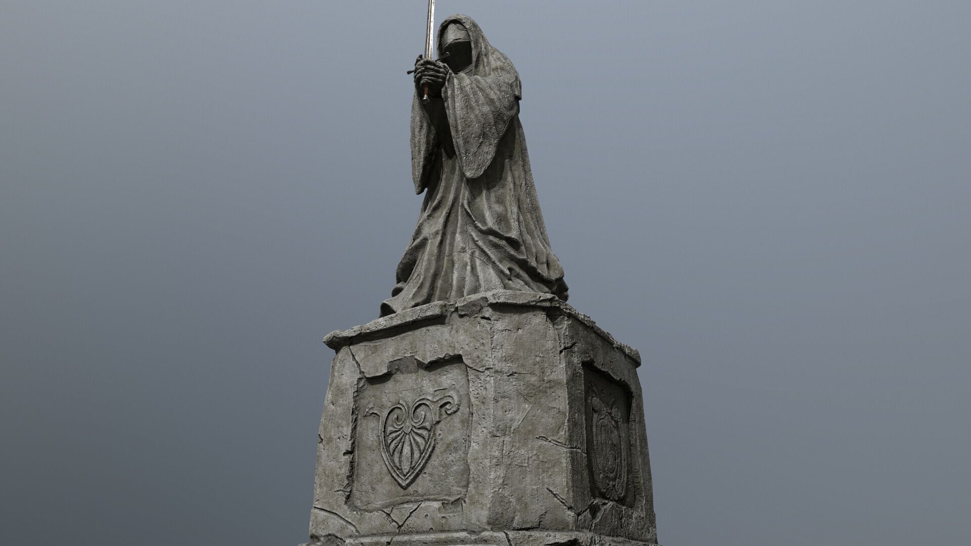 Ruin set Low-poly 3D model_5