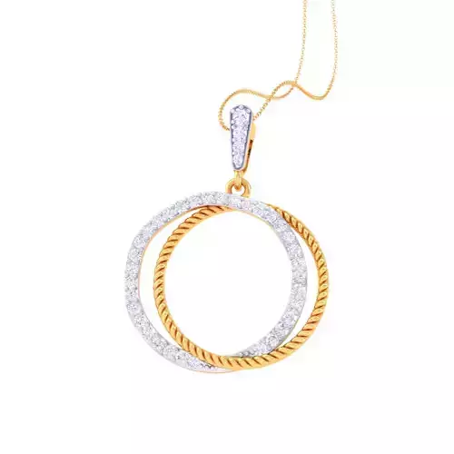 3D Printable Cad jewelry design of Lady diamond Pendant