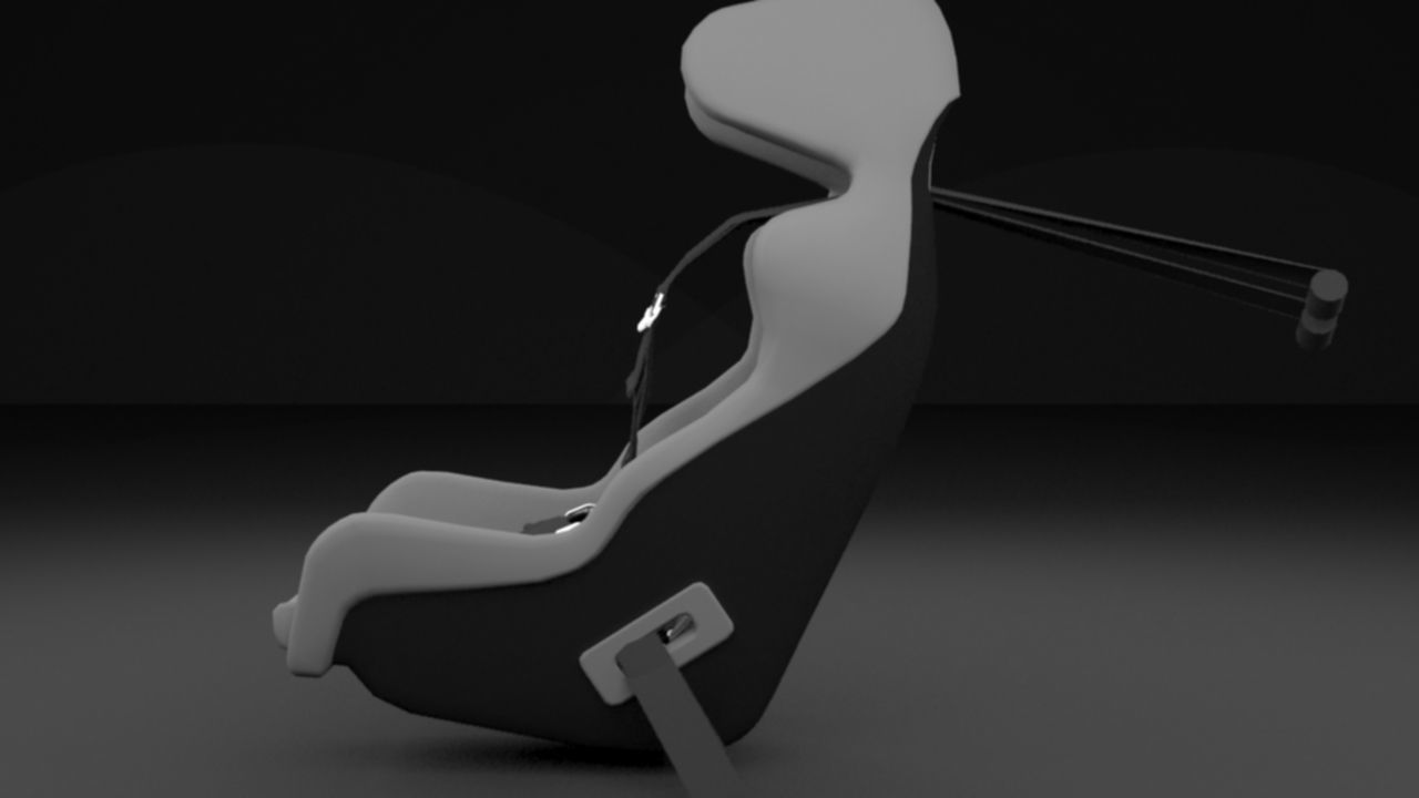 Racing seat - v1 Low-poly 3D model_2