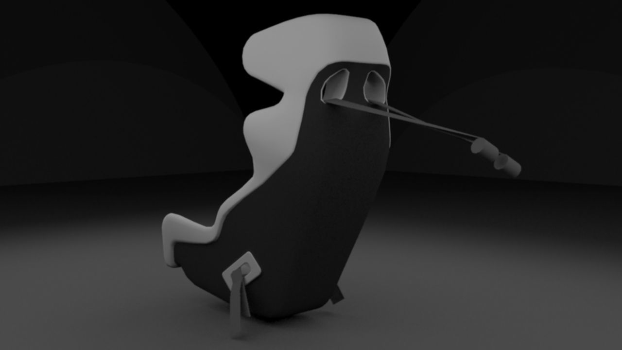 Racing seat - v1 Low-poly 3D model_3