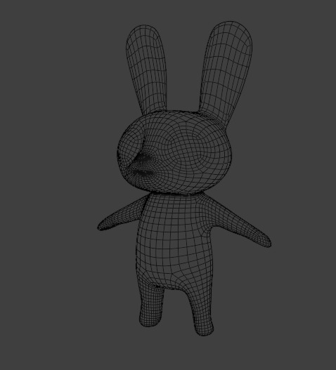 3D Cartoon Rabbit Model 3D model_6