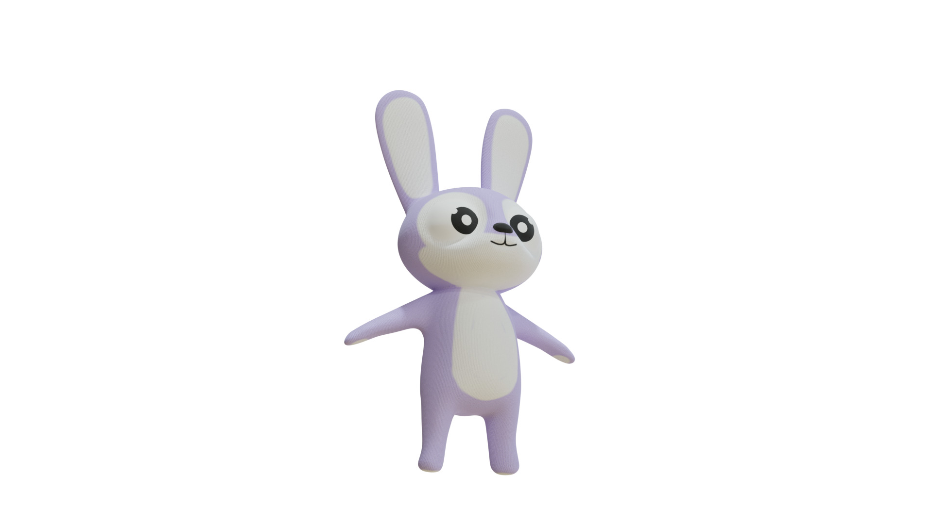 3D Cartoon Rabbit Model 3D model_2