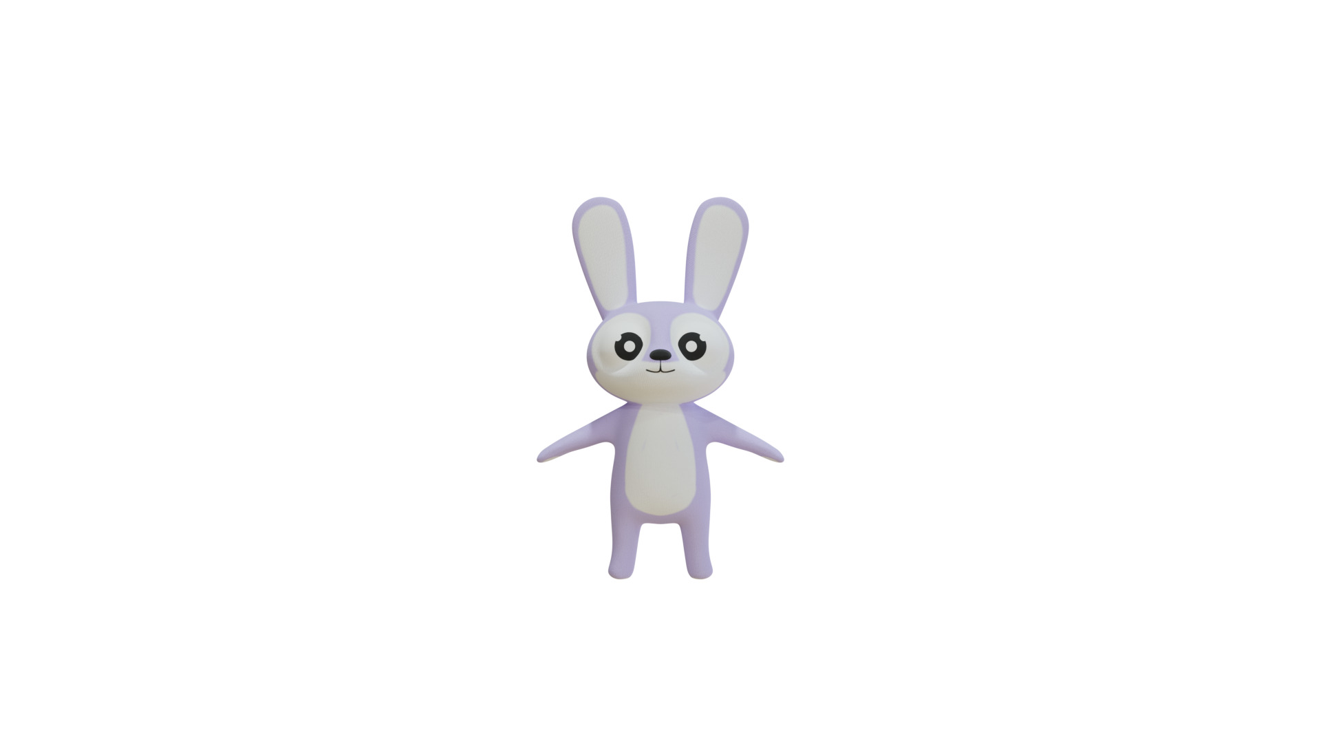 3D Cartoon Rabbit Model 3D model_1