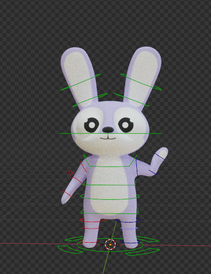 3D Cartoon Rabbit Model 3D model_3