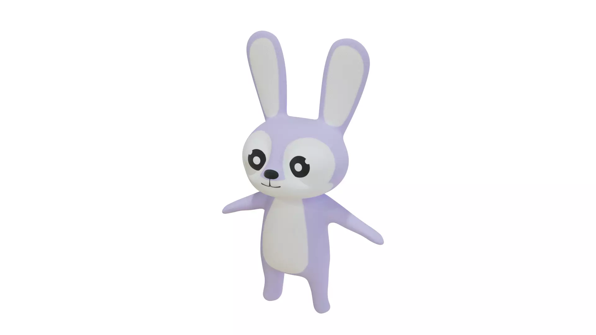 3D Cartoon Rabbit Model 3D model_0