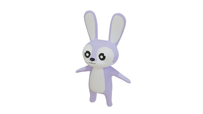  3D Cartoon Rabbit Model 3D model