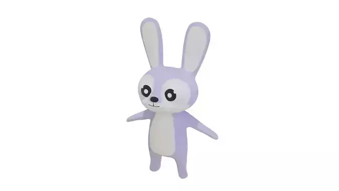  3D Cartoon Rabbit Model