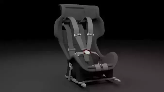Racing Seat - v2 Low-poly 3D model