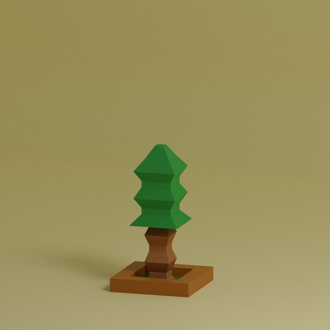 Low Poly Trees Collection - 25 trees pack 3 Low-poly 3D model_15