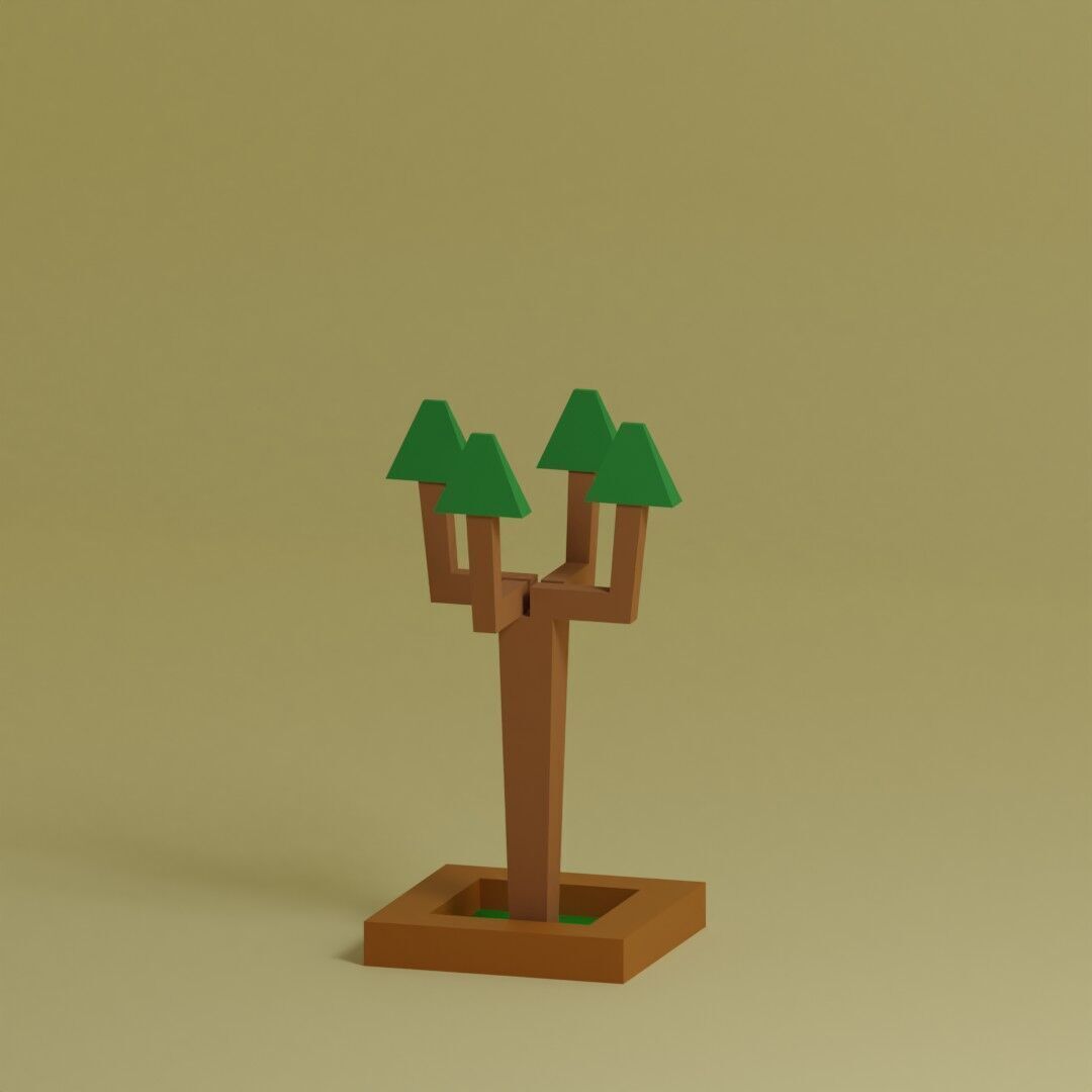 Low Poly Trees Collection - 25 trees pack 3 Low-poly 3D model_22