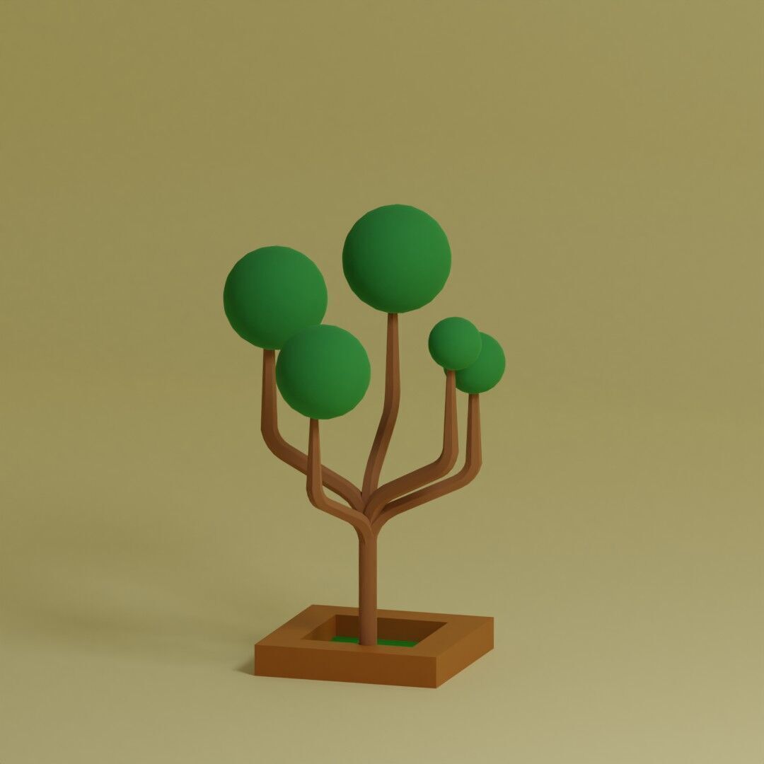 Low Poly Trees Collection - 25 trees pack 3 Low-poly 3D model_27