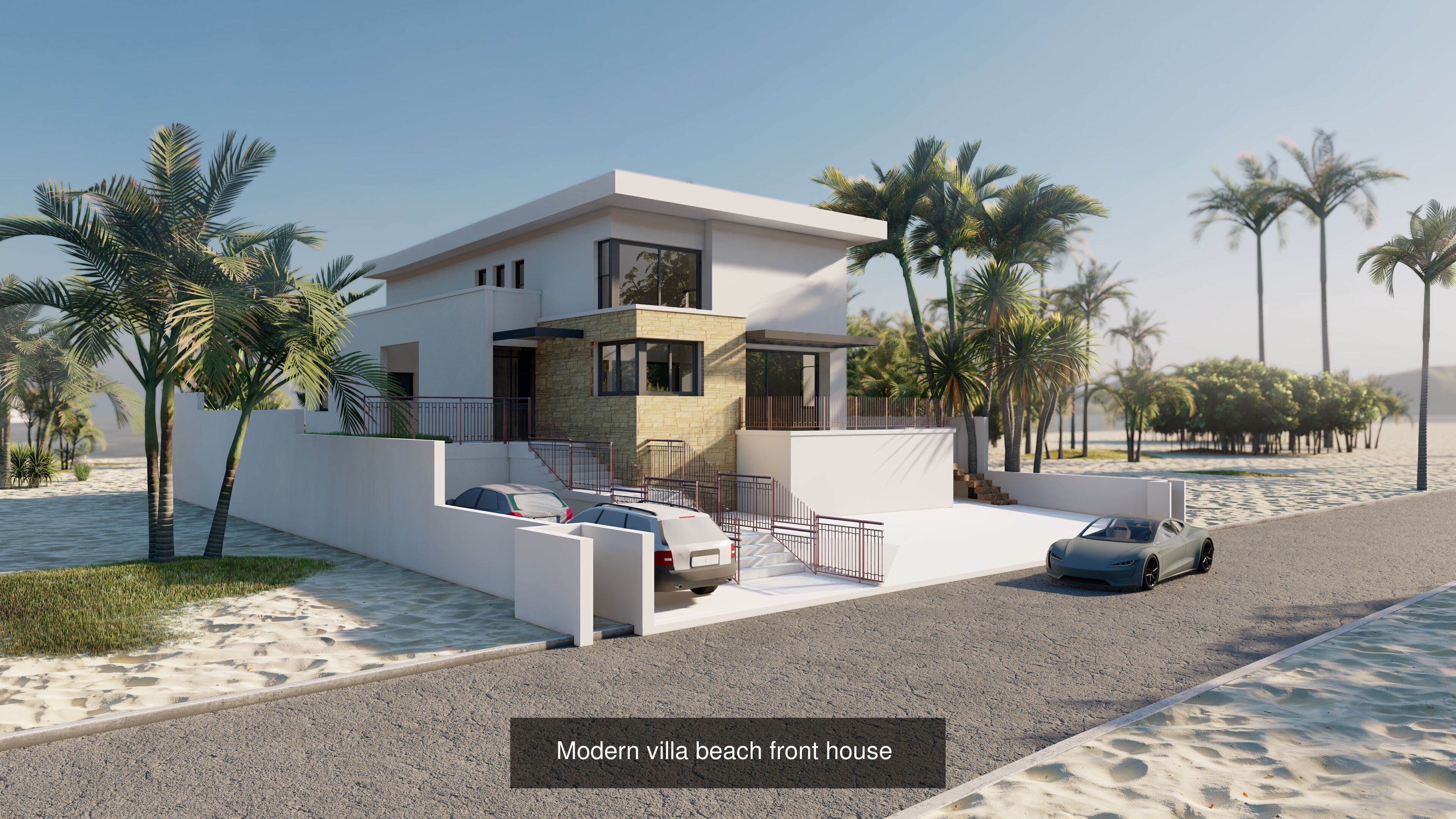 Modern Suburban Houses 3D Model Collection_3