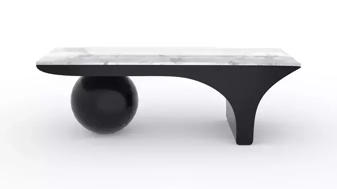Modern Sculptural Coffee Table Low-poly 3D model