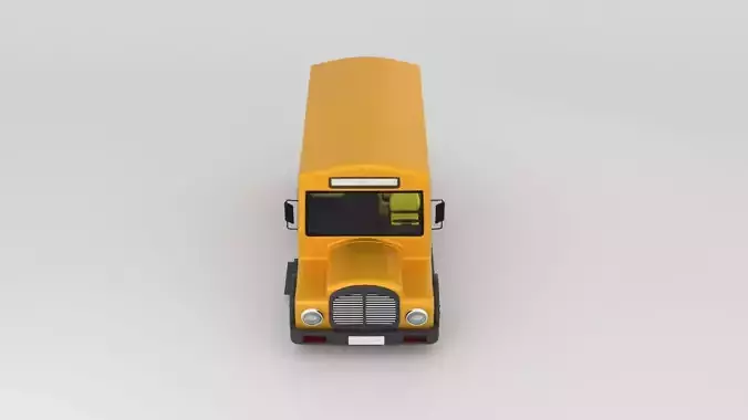Stylized School Bus 3D Model