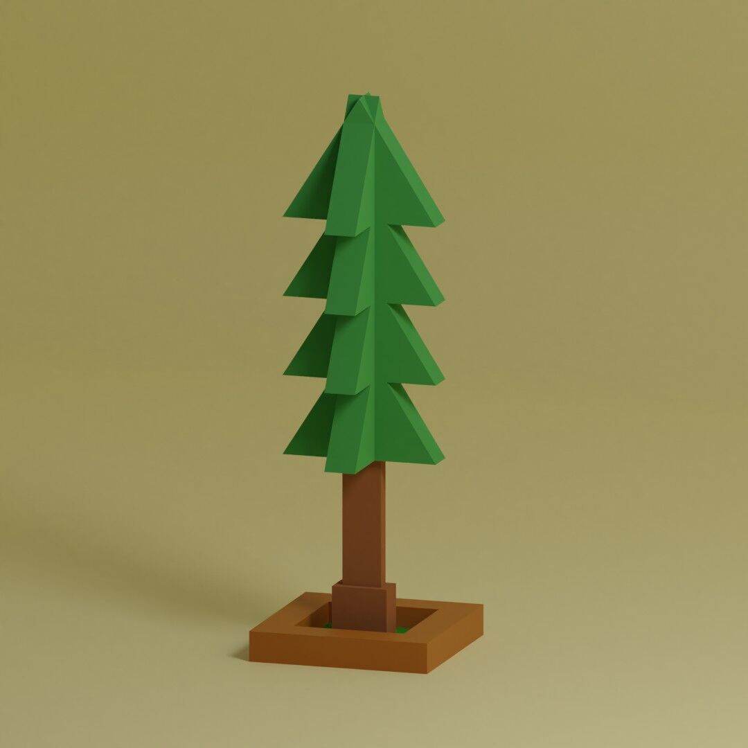 Low Poly Trees Collection - 25 trees pack 4 Low-poly 3D model_29