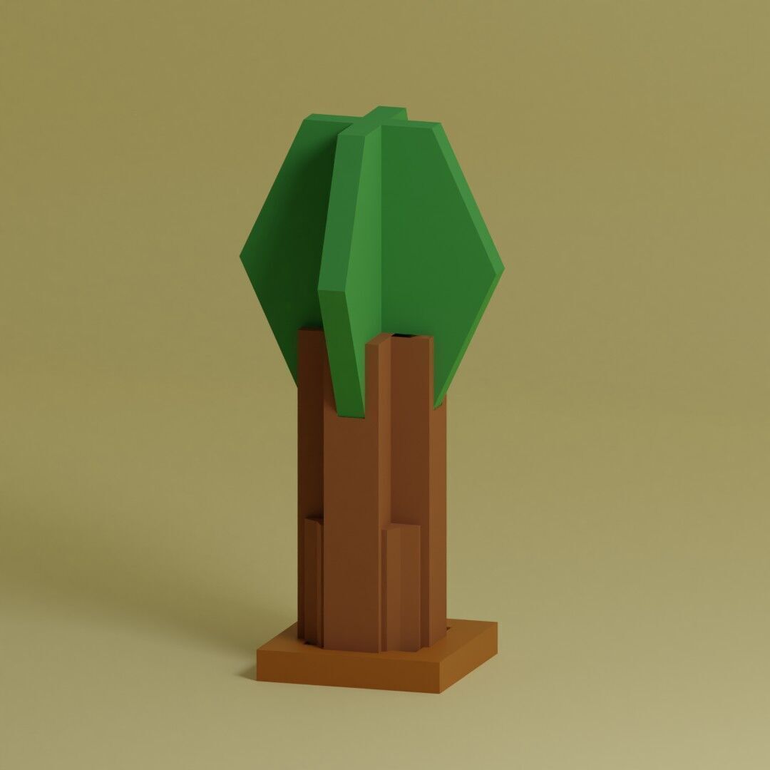 Low Poly Trees Collection - 25 trees pack 4 Low-poly 3D model_23