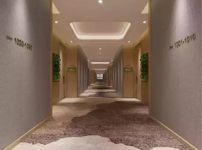 Hotel hallway  3D model Hotel hallway  3D model