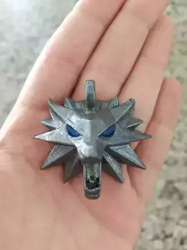 The Witcher Wolf Emblem 3D print model