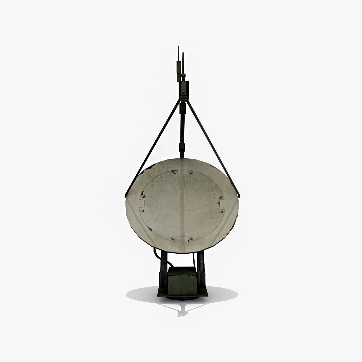 Military Radar Dish Low-poly 3D model_1