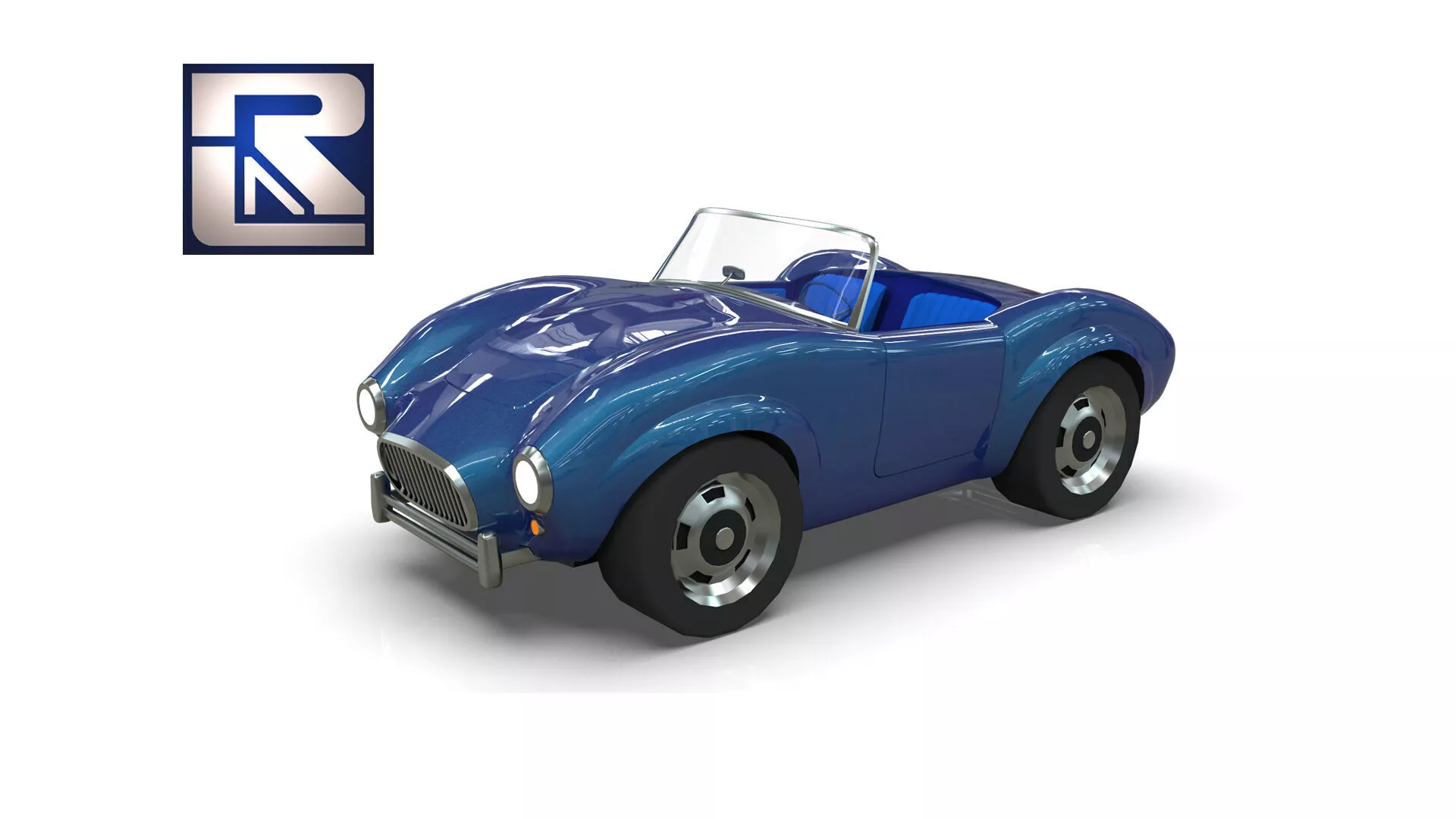 3D Cartoon Car Roadster Lowpoly Low-poly 3D model