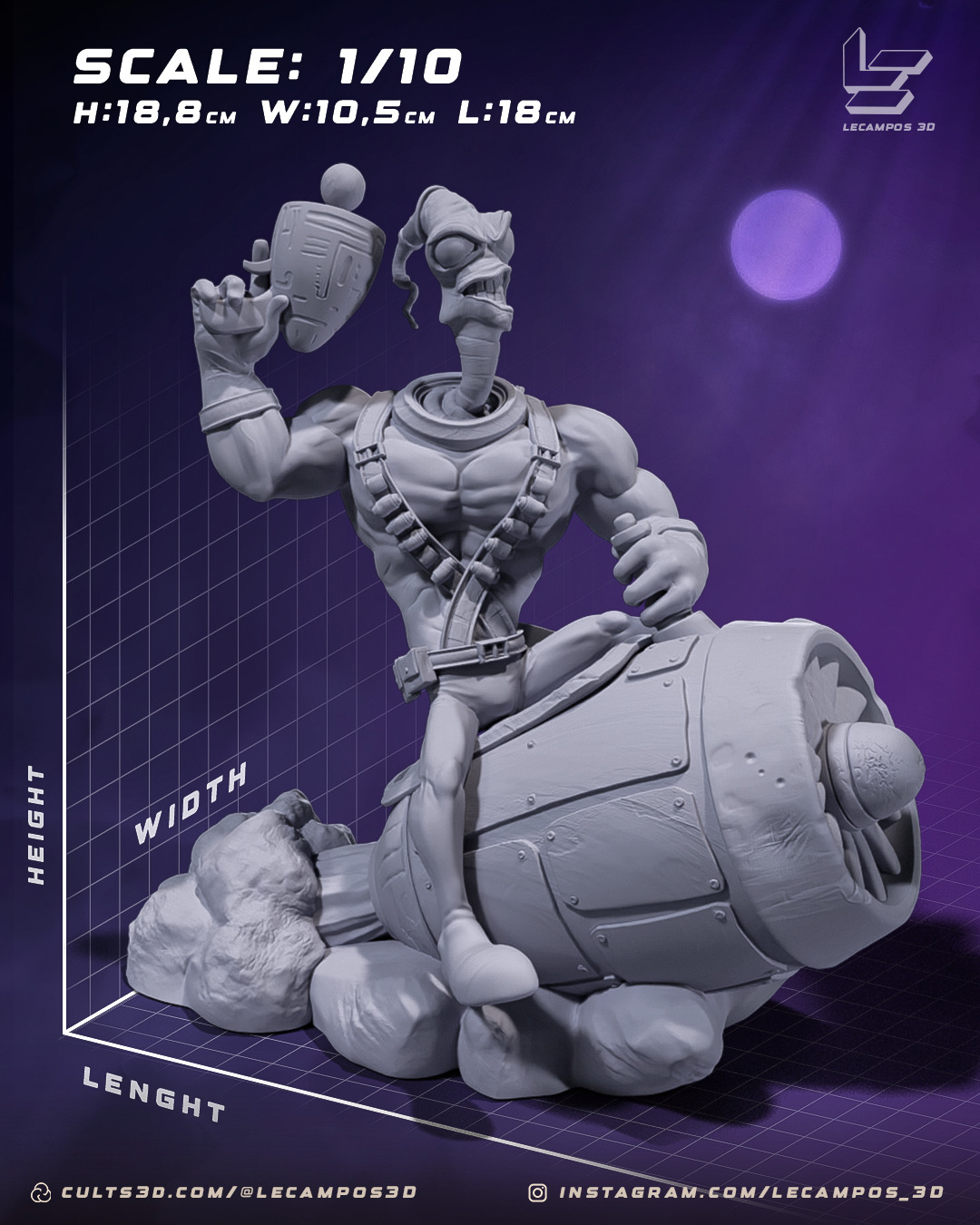 EARTHWORM JIM 3D print model_6