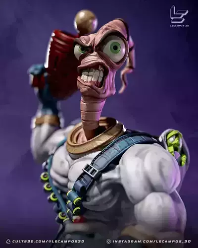 EARTHWORM JIM 3D print model EARTHWORM JIM 3D print model